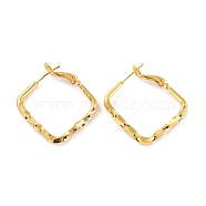 Brass Hoop Earrings, Cadmium Free & Lead Free, Real 18K Gold Plated, 26.5x24.5x3mm, Pin: 0.8mm(EJEW-C002-22G-RS)
