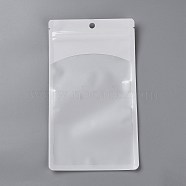 Plastic Zip Lock Bag, Storage Bags, Self Seal Bag, Top Seal, with Window and Hang Hole, Rectangle, White, 21x12x0.15cm, Unilateral Thickness: 3.3 Mil(0.085mm)(OPP-H001-02C-06)