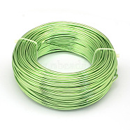 Round Aluminum Wire, Flexible Craft Wire, for Beading Jewelry Doll Craft Making, Lawn Green, 15 Gauge, 1.5mm, 100m/500g(328 Feet/500g)(AW-S001-1.5mm-08)