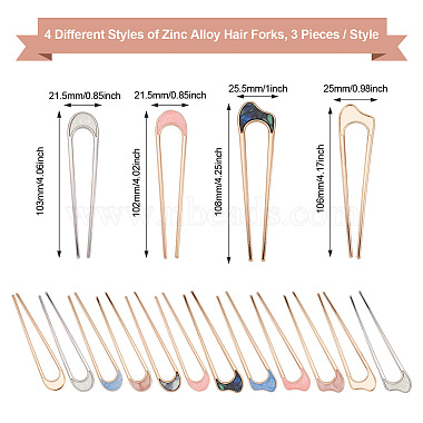 12Pcs 4 Style Zinc Alloy Hair Fork(OHAR-BY0001-01)-3