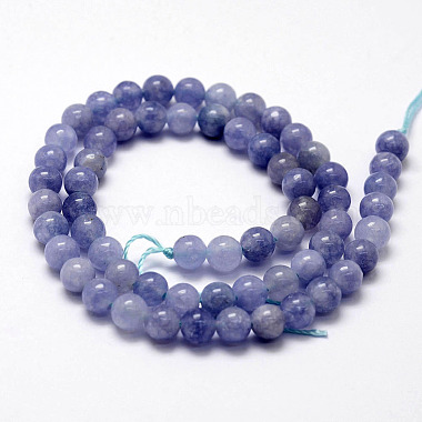 Natural White Jade Imitation Aquamarine Beads Strands(X-G-F364-15-6mm)-2
