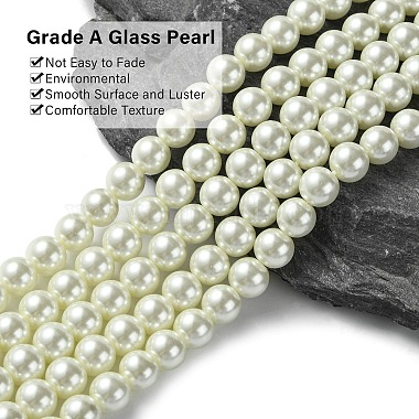 Eco-Friendly Dyed Glass Pearl Round Bead Strands(X-HY-A002-8mm-RB011)-3