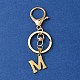 304 Stainless Steel Initial Letter Charm Keychains(KEYC-YW00005-13)-1