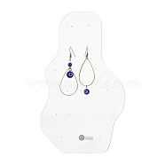 SUNNYCLUE Acrylic Earrings Display Frame, with Iron Holder, Clear, 20x12x0.3cm, Hole: 1.5mm and 4mm(EDIS-SC0001-03A)
