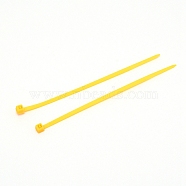 Plastic Cable Ties, Tie Wraps, Zip Ties, Yellow, 100x4.5x3.5mm, 100pcs/bag(KY-CJC0004-01D)
