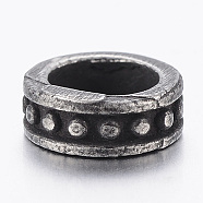 316 Surgical Stainless Steel Beads, Ring, Gunmetal, 8.5x3mm, Hole: 5.5mm(STAS-F160-14B)