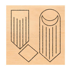 Wood Cutting Dies, with Steel, for DIY Scrapbooking/Photo Album, Decorative Embossing DIY Paper Card, Geometric Pattern, 10x10x2.4cm(DIY-WH0169-45)