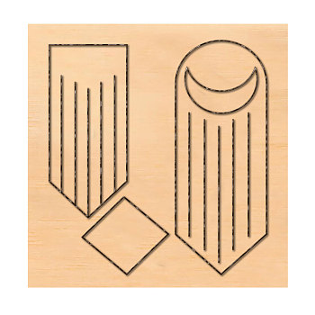 Wood Cutting Dies, with Steel, for DIY Scrapbooking/Photo Album, Decorative Embossing DIY Paper Card, Geometric Pattern, 10x10x2.4cm