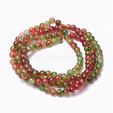 Spray Painted Glass Beads Strands(GLAA-A038-B-47)-2