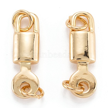 Real 18K Gold Plated Lock Brass Links