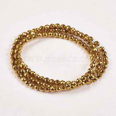 Electroplate Non-magnetic Synthetic Hematite Beads Strands(G-J169B-3mm-04)-2