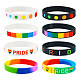 20Pcs 8 Style Rainbow Color Pride Silicone Heart Cord Bracelets Set for Men Women(BJEW-TA0001-06)-1