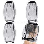 Polyester Mosquito Head Net Mesh, Face Neck Fly Netting Hood from Bugs Bees, Black, 440mm(AJEW-WH0348-95)