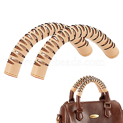 Cowhide Bag Handle Protective Sleeves, Handle Wrap Covers, for Purse Making Accessories, PeachPuff, 140x64x2.5mm(AJEW-WH0766-80A)