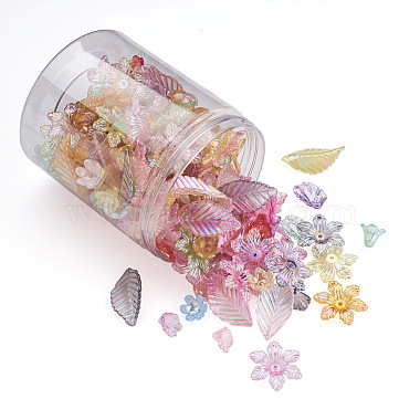 Transparente Perlenkappen im Craftdady-Stil 300 Stück 6 aus Acryl(TACR-CD0001-03)-4