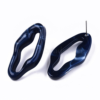 Opaque Resin Stud Earrings(EJEW-T012-05-A01)-3