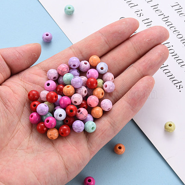 Perles acryliques craquelées opaques(MACR-S370-F8mm)-5