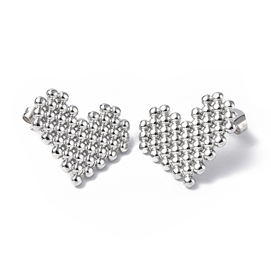 Heart 304 Stainless Steel Stud Earrings