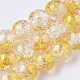 Transparent Spray Painted Crackle Glass Bead Strands(GLAA-N035-03D-A08)-1