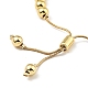 Bracelet coulissant en perles rondes en laiton plaqué en rack pour femme(X-BJEW-B066-01A-01)-3