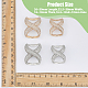 8Pcs 8 Styles 8-shaped Zinc Alloy Buckles with Rhinestone Buckles(FIND-DC0004-10)-2