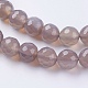 Chapelets de perles en agate grise naturelle(G-G580-8mm-08)-3