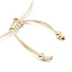 bracelet réglable en perles naturelles et disque en argile polymère tressé pour femme(BJEW-O187-06)-3