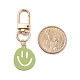 Spray Painted Alloy Smiling Face Pendant Decorations(HJEW-JM00662)-3
