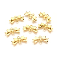 Alloy Links connectors, Lead Free and Cadmium Free, Bowknot, Golden, 20mm long, 10mm wide, 3mm thick, hole: 2mm(X-EA11930Y-G)