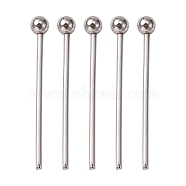 304 Stainless Steel Ball Head pins, Stainless Steel Color, 18x0.7mm, 21 Gauge, Head: 1.9mm(STAS-N017-02-18mm)