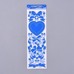 Bowknot Ribbon Pattern Decorative Labels Stickers, DIY Handmade Scrapbook Photo Albums, Royal Blue, 165x50x0.5mm, Pattern: 4~45mm(DIY-L037-B02)