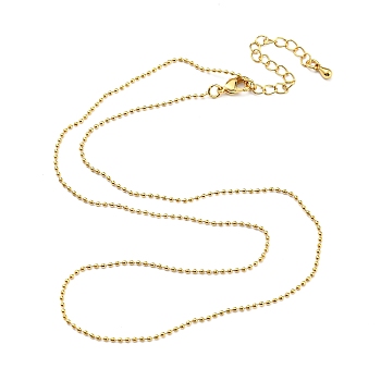 Brass Ball Chain Necklaces Making, with Lobster Claw Clasps, Long-Lasting Plated, Golden, 15.75 inch(40cm)