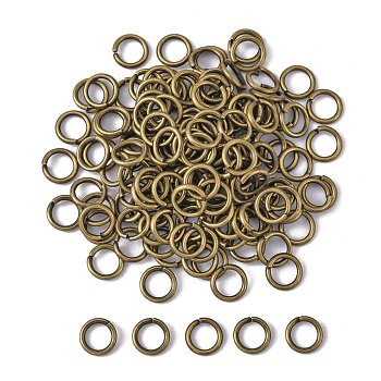 Brass Round Open Jump Rings for Jewelry DIY, Antique Bronze, 18 Gauge, 7x1mm, Inner Diameter: 5mm, about 80pcs/10g