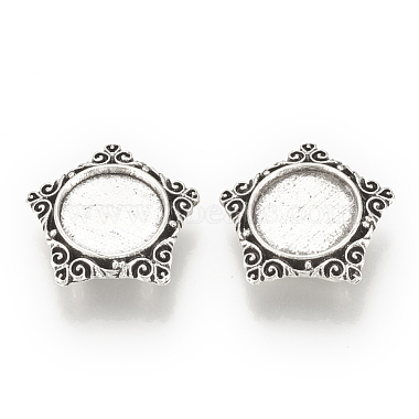 Antique Silver Polygon Alloy Slide Charms