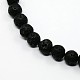 Synthetic Lava Rock Round Bead Strands(G-N0042-8mm-01)-1
