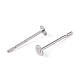 316 Surgical Stainless Steel Flat Round Blank Peg Stud Earring Settings(X-STAS-R073-04)-2