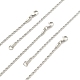5 pièces 304 colliers de chaîne de corde de torsion ronde en acier inoxydable pour hommes femmes(NJEW-YW0001-07)-1