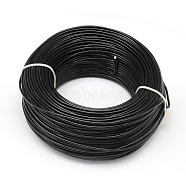 Round Aluminum Wire, Bendable Metal Craft Wire, for DIY Jewelry Craft Making, Black, 6 Gauge, 4mm, 16m/500g(52.4 Feet/500g)(AW-S001-4.0mm-10)