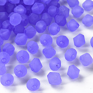 Frosted Acrylic Beads, Faceted, Cone, Lilac, 6x5.5mm, Hole: 1.5mm, about 6770pcs/500g(MACR-S373-61K-04)