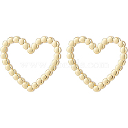 10Pcs Brass Linking Rings, Interlocking Ring, for Necklace Making, Long-Lasting Plated, Heart, Real 18K Gold Plated, 17.5x20x2mm, 10pcs(KK-BC0004-83)