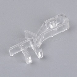 PC Plastic Curtain Overlay Clips, Curtain Orbit Clips, Clear, 21x47x7.5mm(FIND-WH0072-08A)