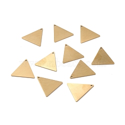 Ion Plating(IP) 304 Stainless Steel Pendants, Double Side Drawbench, Stamping Blank Tag, Triangle, Golden, 25x25x1mm, Hole: 1.6mm(STAS-F271-08E-G)