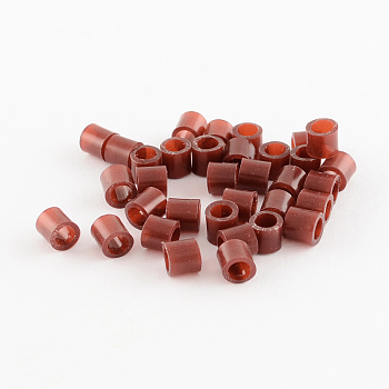 PE Fuse Beads, DIY Melty Beads, Tube, Saddle Brown, 5x5mm, Hole: 3mm, about 8000pcs/500g