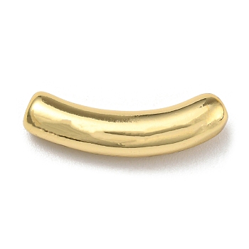 Brass Tube Beads, Curved Tube, Golden, 18x4mm, Hole: 1.4mm