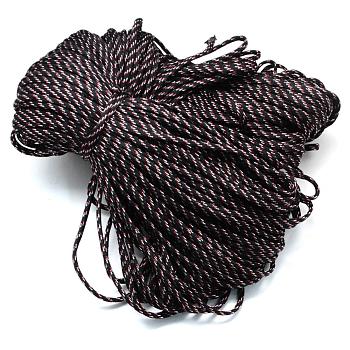 7 Inner Cores Polyester & Spandex Cord Ropes, for Rope Bracelets Making, Black, 4mm, about 109.36 yards(100m)/bundle, 420~500g/bundle