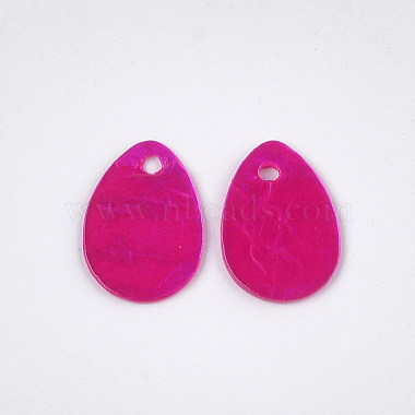 Spray Painted Capiz Shell Charms(SSHEL-T006-10)-3