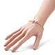 2 pièces papillon en alliage de 2 couleurs avec bracelets à maillons mauvais œil sertis d'émail(BJEW-JB09162)-5