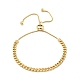 Brass Cable Chains Slider Bracelet for Women(BJEW-G643-01G)-1