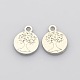 Flat Round with Tree of Life Plating Zinc Alloy Pendants(X-PALLOY-N0104-02P)-1