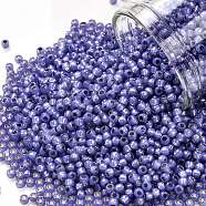 TOHO Round Seed Beads, Japanese Seed Beads, (2123) Silver Lined Tanzanite Opal, 11/0, 2.2mm, Hole: 0.8mm, about 5555pcs/50g(SEED-XTR11-2123)